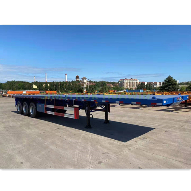 40FT 3-axle Flatbed نصف مقطورة