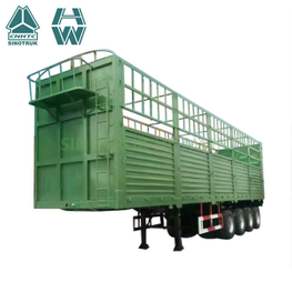 SINOTRUK 40FT 3 Axles Storehouse نصف مقطورة