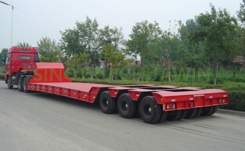 نصف مقطورة SINOTRUK 3 Lines & 6 Axles Lowbed