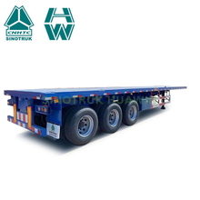 40FT 3-axle Flatbed نصف مقطورة
