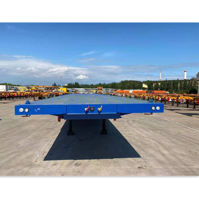 40FT 3-axle Flatbed نصف مقطورة