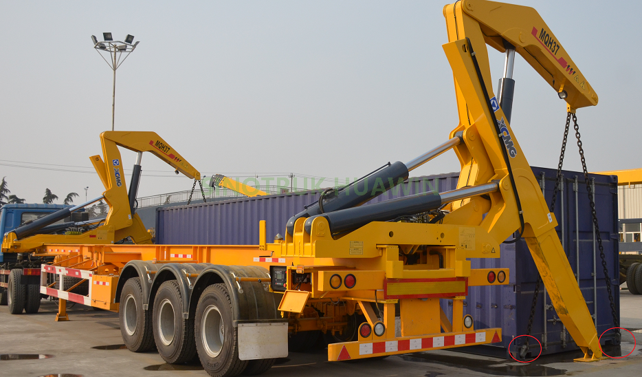 20FT Container Sidelifter Container Side Load Crane نصف مقطورة