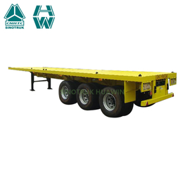 نصف مقطورة مسطحة SINOTRUK 40FT 3 Axles