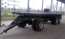SINOTRUK 30FT 3 محاور مسطحة مقطورة كاملة