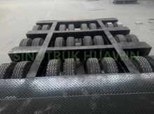 100T 3 Lines & 6 Axles Lowbed نصف مقطورة