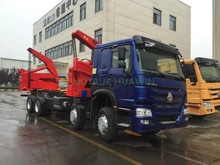 شاحنة رافعة جانبية SINOTRUK HOWO 8x4 لنقل حاوية 20 قدم