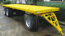 SINOTRUK High Quality 3 Axles Flatbed Full Trailer للبيع