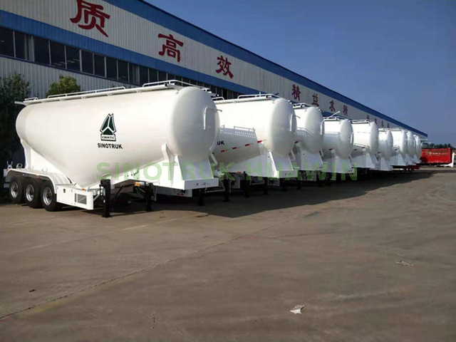 3-axle Cement Tanker نصف مقطورة -35CBM