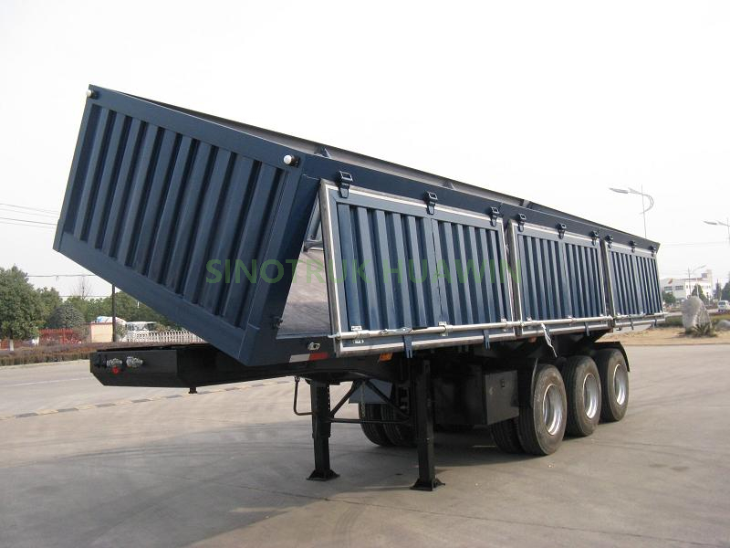 SINOTRUK 3 Axles Side قلابة نصف مقطورة